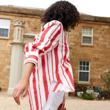 Buddy Shirt - Ruby Antique Stripe