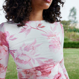 Elizi Mesh Top - Peony/Antique