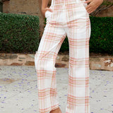 Harper Pant - Peony / Antique Plaid
