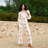 Harper Pant - Peony / Antique Plaid