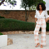 Harper Pant - Peony / Antique Plaid