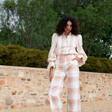 Lucinda Blouse - Peony / Antique Stripe