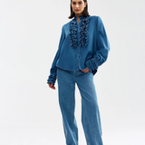 Luna Blouse - Denim