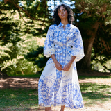 Lucille Dress - Royal/Antique