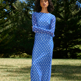 Elizi Mesh Dress - Royal/Antique