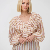 Ellery Blouse - Jaipur Harvest Stripe