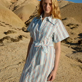 Edie Shirt Dress - Blithe Cherry Stripe