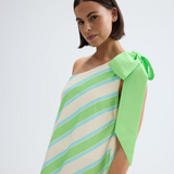 Mila Dress - Fern Lapis Stripe