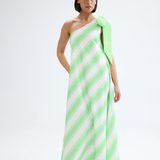 Mila Dress - Fern Lapis Stripe