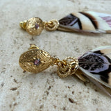 Sao Earrings - Gold/Pink