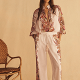 Straight Leg Pant - Bel Fiore Trellis