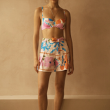 Pleated Swim Short - Botanico