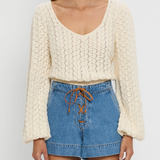 Bella Knit Top - Cream