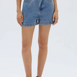 Boxy Denim Short - Dark Stone