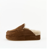 Burkley Slide - Mocha Suede / Cream Shearling