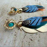 Sao Earrings - Gold/Green