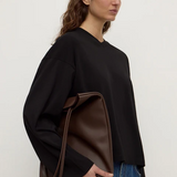 Callen Leather Shoulder Bag - Walnut