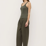 Charlie Rib Tank - Moss