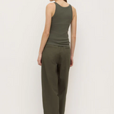 Charlie Rib Tank - Moss