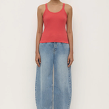 Charlie Rib Tank  - Chilli