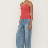 Charlie Rib Tank  - Chilli