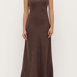 Colette Linen Slip Dress - Ganache