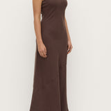 Colette Linen Slip Dress - Ganache