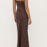 Colette Linen Slip Dress - Ganache