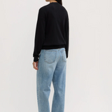 Cotton Cashmere Lounge Sweater - Black