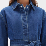 Denim Belted Jacket - Heritage Blue