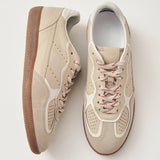 Rife Grain Cream Leather Sneakers