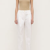 Ellen Cotton Twill Pant - Vintage White