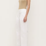 Ellen Cotton Twill Pant - Vintage White
