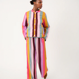 Emilia Quilted Jacket - Muilti Stripe