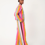 Emilia Quilted Jacket - Muilti Stripe