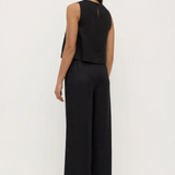 Estelle Linen Top - Black