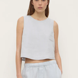 Estelle Linen Top - Cloud