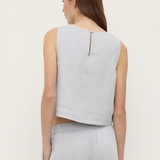 Estelle Linen Top - Cloud