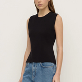 Evelyn Milano Knit Top - Black