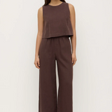 Everyday Linen Pant - Ganache