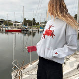 HIBI Star Hoodie  - Grey Marle