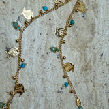 Tangerine Necklace - Gold/Turquoise