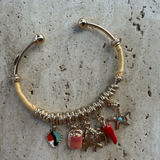 Zancha Charm Bracelet - Gold/Peach