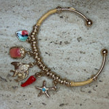 Zancha Charm Bracelet - Gold/Peach
