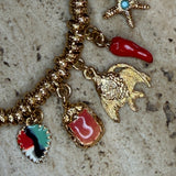 Zancha Charm Bracelet - Gold/Peach