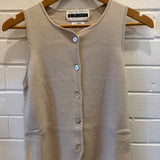 CNN Ebb and Flow Button Top - Sandstone