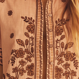 Embroidered Short Sleeve Resort Shirt - Infiorata Embroidered
