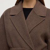 Ivy Wool Coat - Cocoa Marle