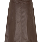 Katelyn Midi Skirt - Brown