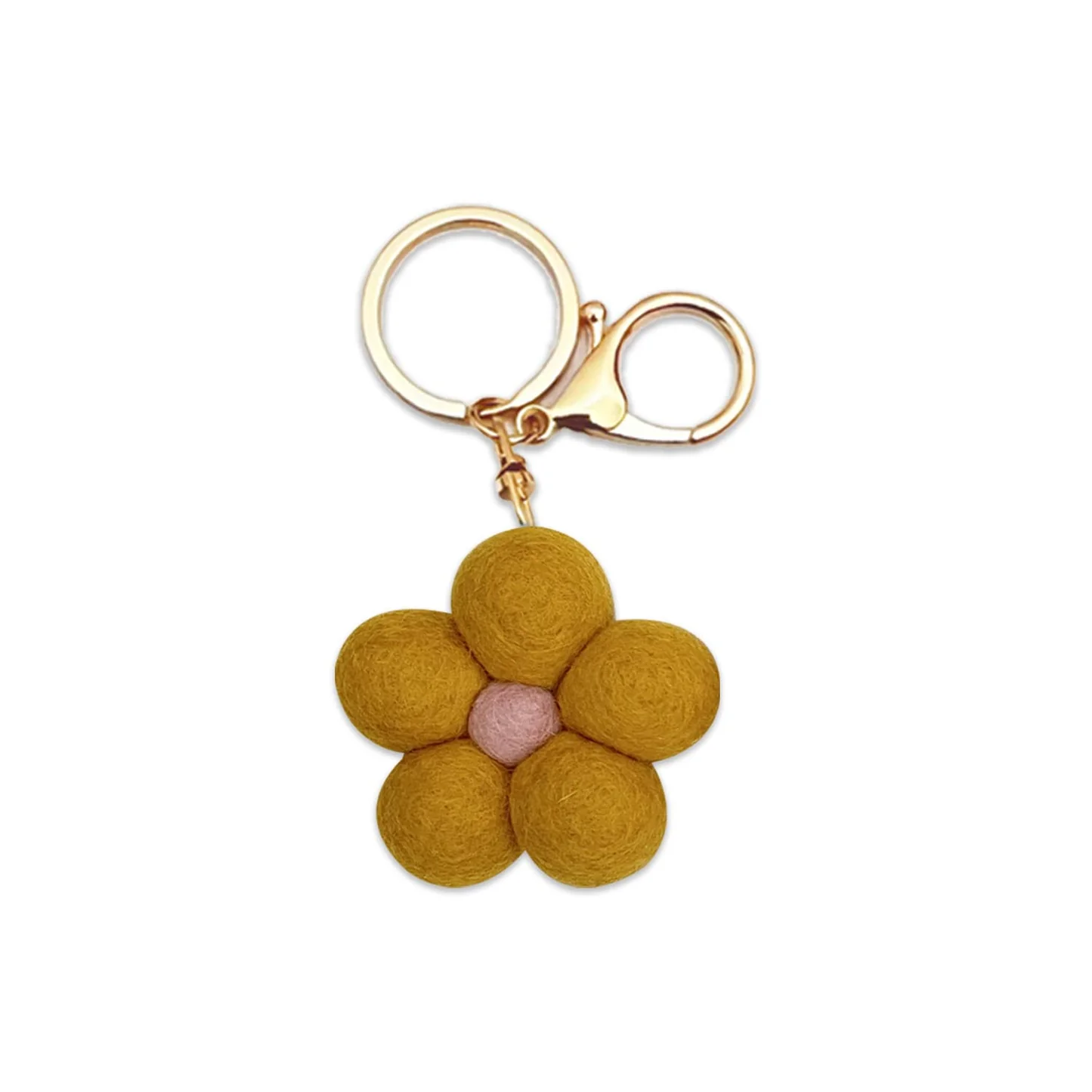 Felt Flower Keychain